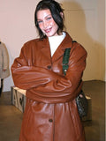 Americans Fashion Bella Hadid Brown Coat