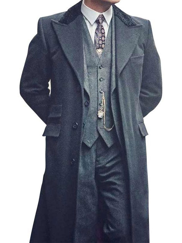 Americans Fashion Peaky Blinders Cillian Murphy Gray Coat