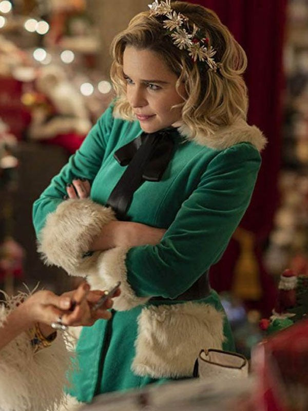 Americans Fashion Last Christmas Emilia Clarke Green Coat