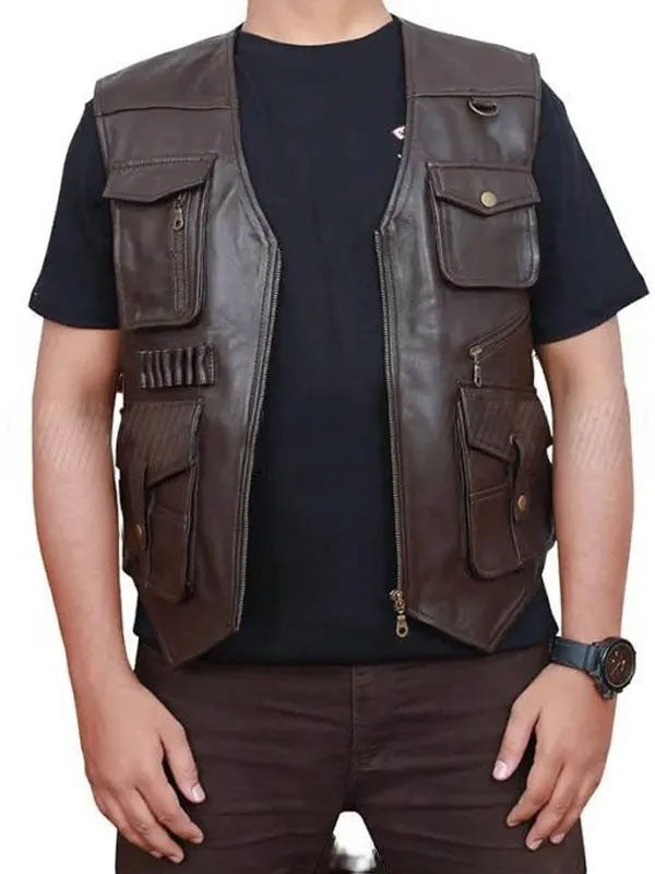 Americans Fashion Jurassic World Fallen Kingdom Chris Pratt Brown Vest