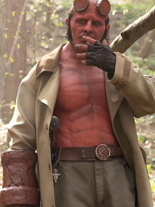 Americans Fashion Hellboy 2 The Golden Army Ron Perlman Brown Coat