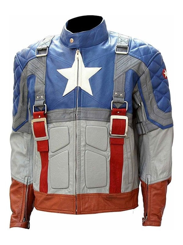Americans Fashion Captain America The First Avenger Captain America Blue Jacket