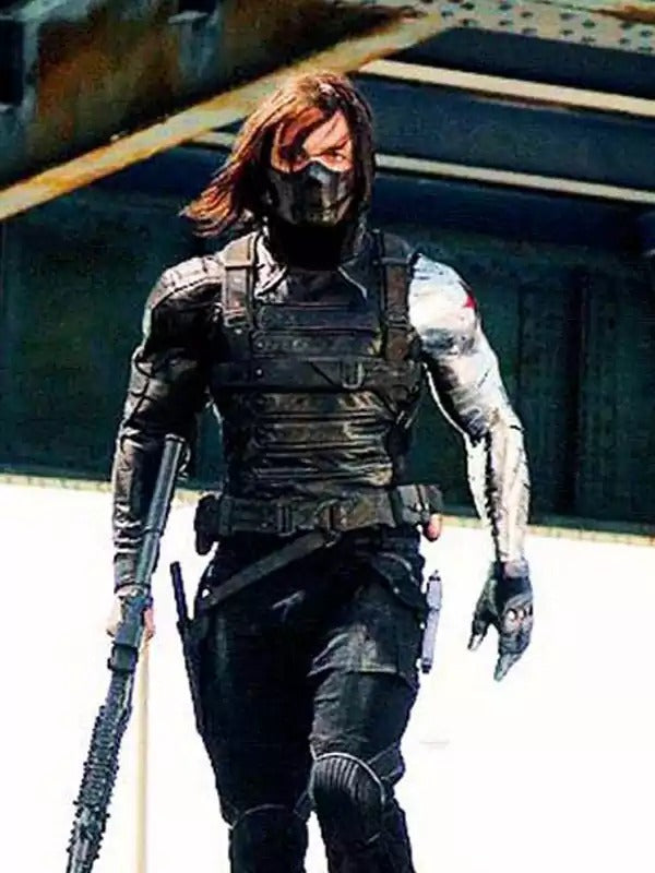 Americans Fashion Captain America Sebastian Stan Black Jacket