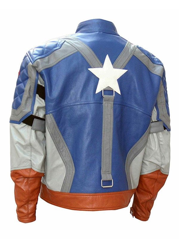 Americans Fashion Captain America The First Avenger Captain America Blue Jacket