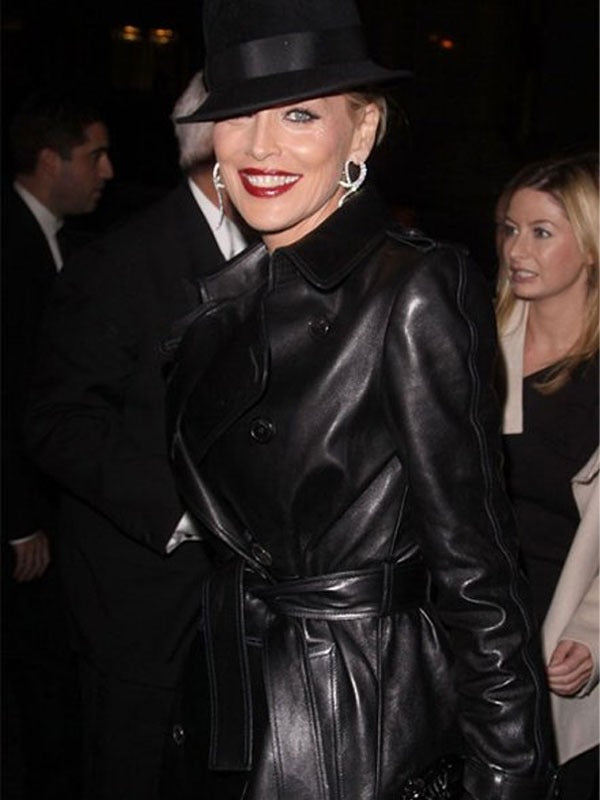 Americans Fashion Sharon Stone Black Coat