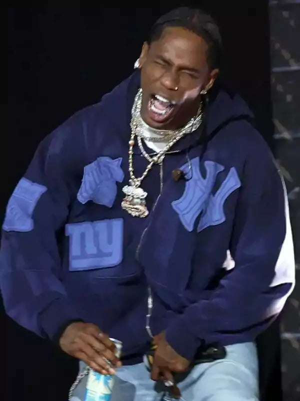 Americans Fashion Travis Scott Blue Hoodie