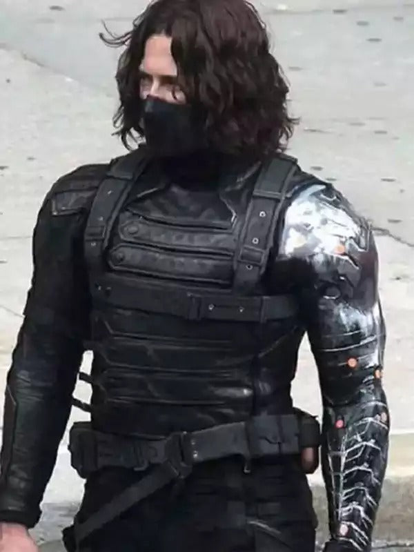 Americans Fashion Captain America Sebastian Stan Black Jacket