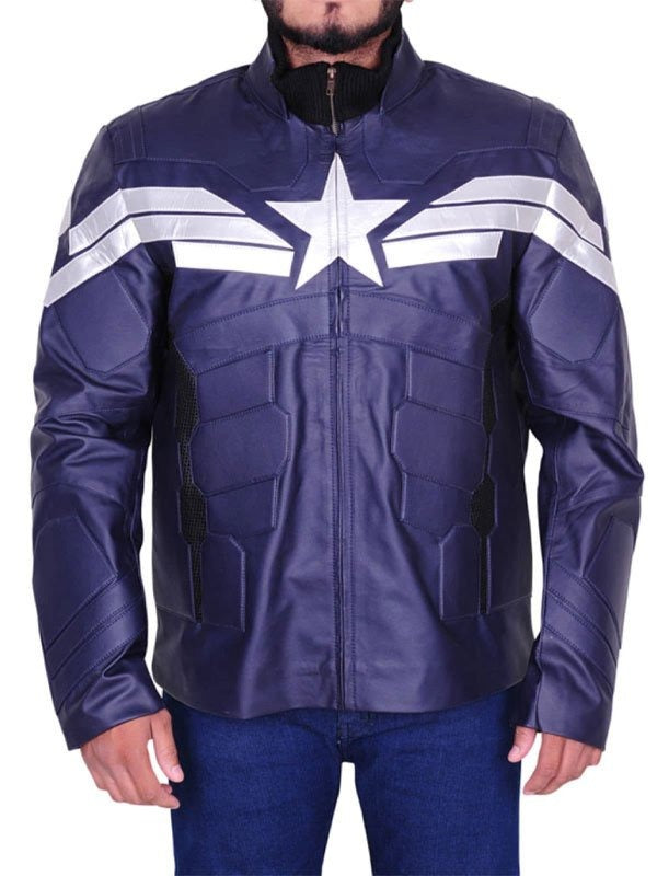 Americans Fashion Captain America The Winter Soldier Steve Rogers Blue Jacket