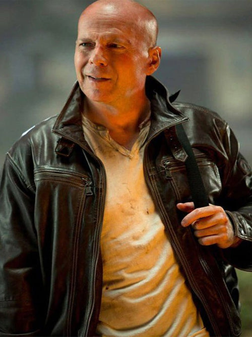 Americans Fashion A Good Day To Die Hard 5 Bruce Willis Black Jacket