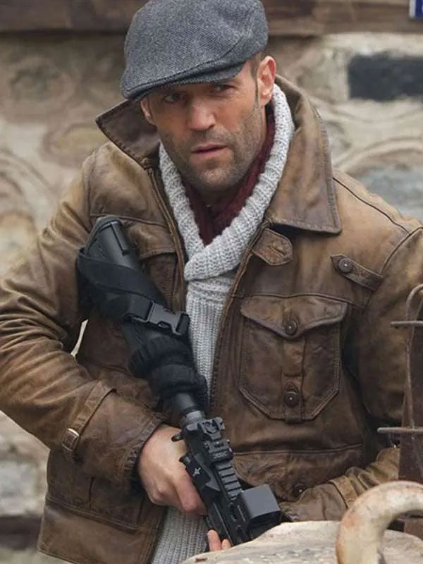 Americans Fashion The Expendables 2 Jason Statham Brown Jacket