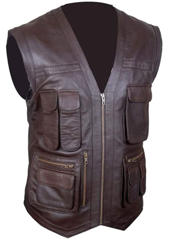 Americans Fashion Jurassic World Chris Pratt Brown Vest