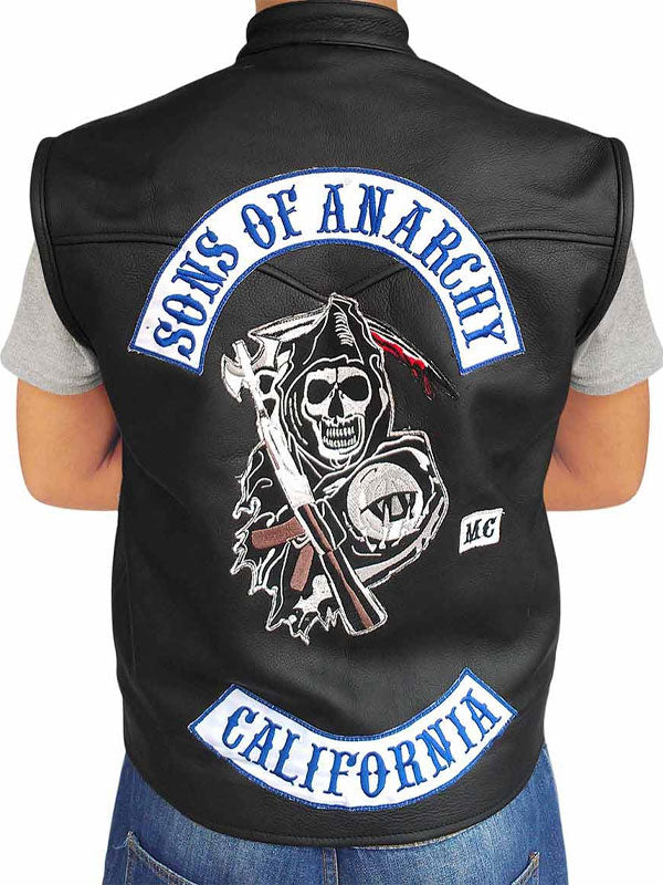Americans Fashion Sons Of Anarchy Charlie Hunnam Black Vest