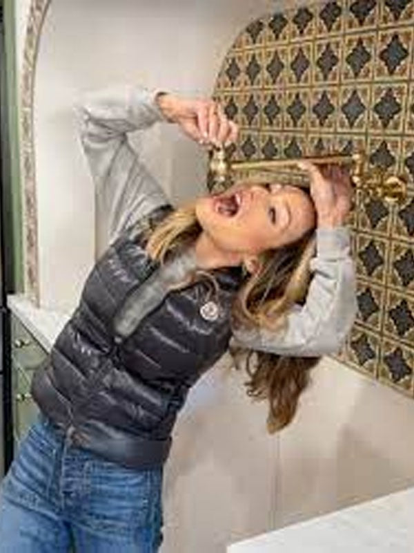 Americans Fashion Giada in My Kitchen Giada De Laurentiis Black Puffer Vest