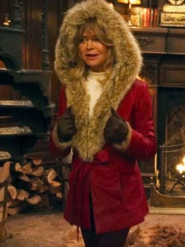 Americans Fashion The Christmas Chronicles 2 Goldie Hawn Red Coat