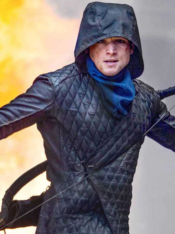 Americans Fashion Robin Hood Taron Egerton Black Jacket