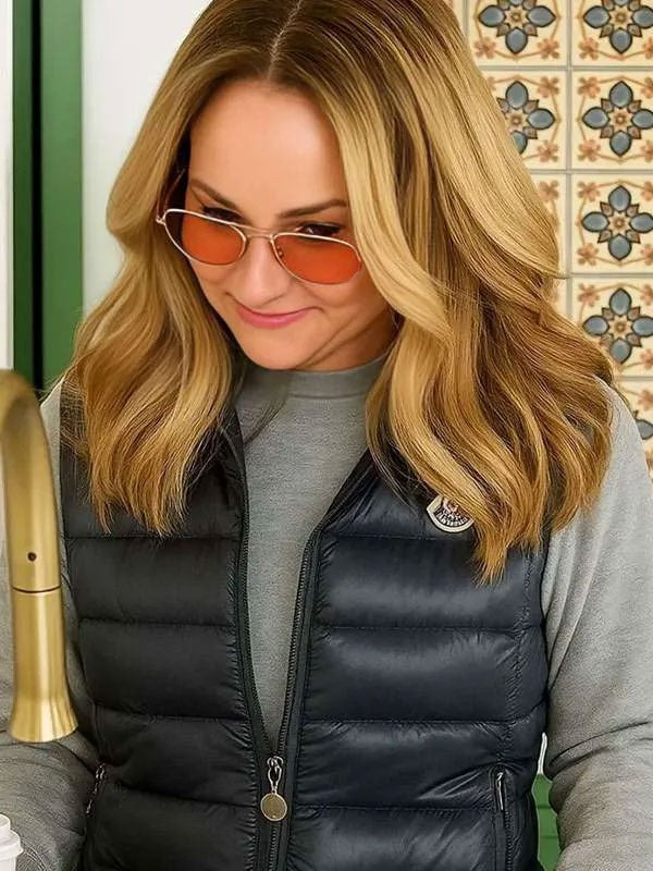 Americans Fashion Giada in My Kitchen Giada De Laurentiis Black Puffer Vest