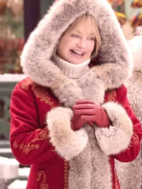 Americans Fashion The Christmas Chronicles 2 Goldie Hawn Red Coat