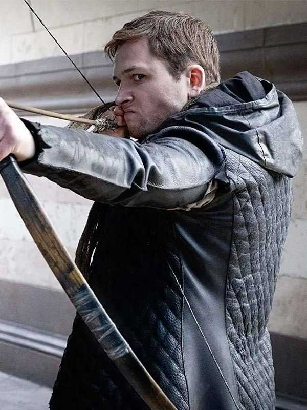Americans Fashion Robin Hood Taron Egerton Black Jacket