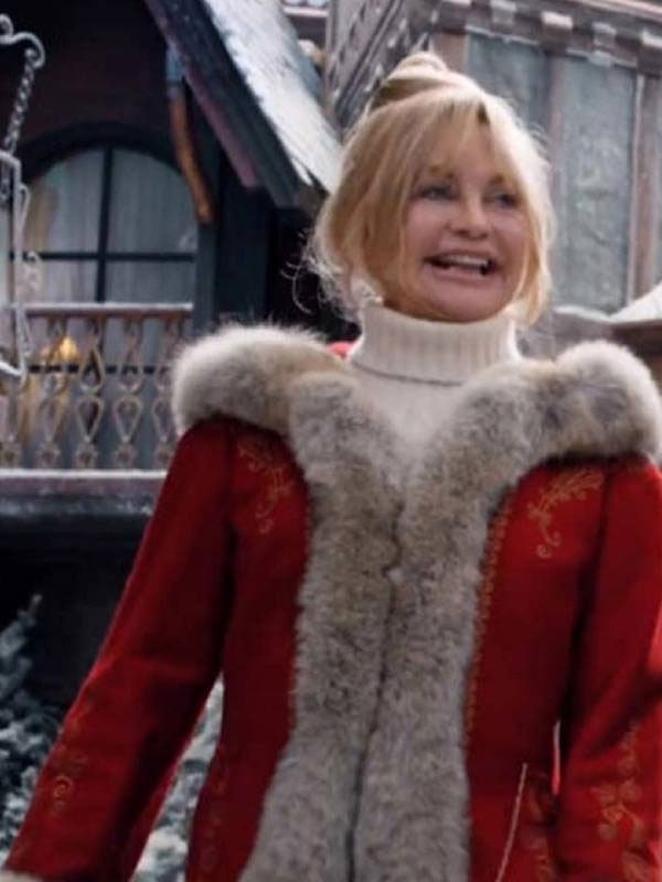 Americans Fashion The Christmas Chronicles 2 Goldie Hawn Red Coat