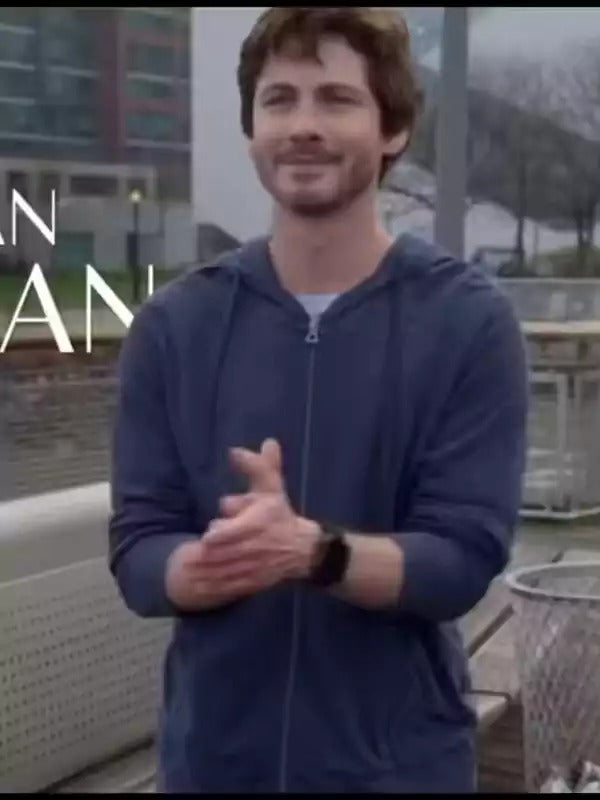 Americans Fashion Only Murders in the Building S05 Logan Lerman Blue Hoodie