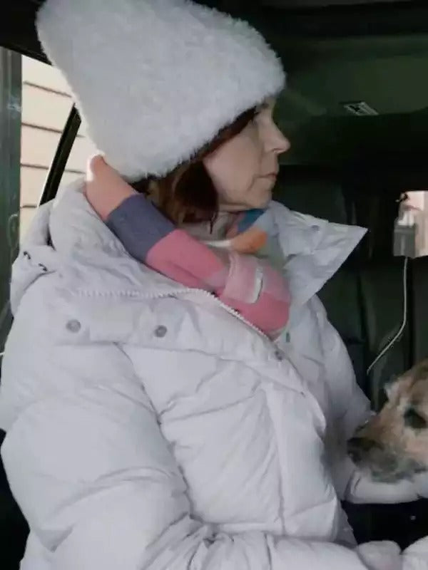 Americans Fashion Elsbeth Carrie Preston White Puffer Coat