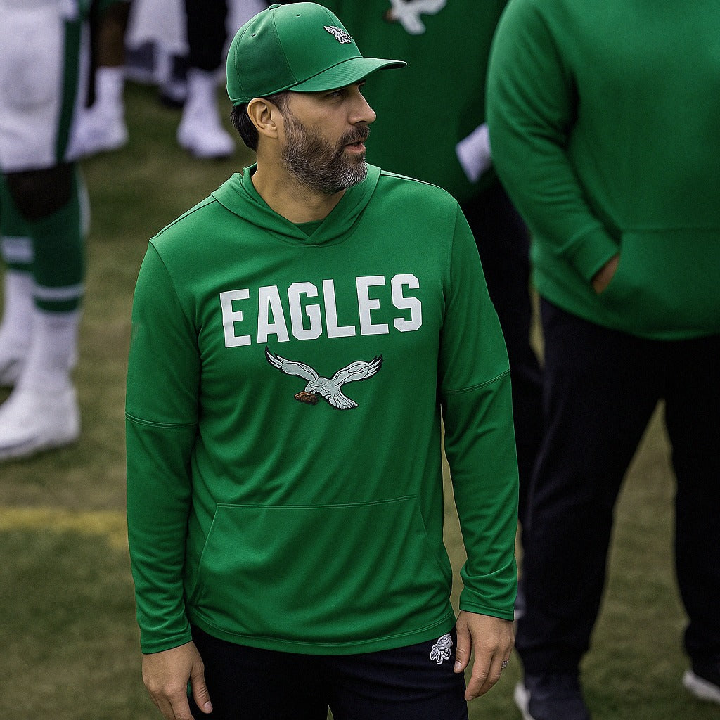 Americans Fashion Nick Sirianni Eagles Kelly Green Hoodie