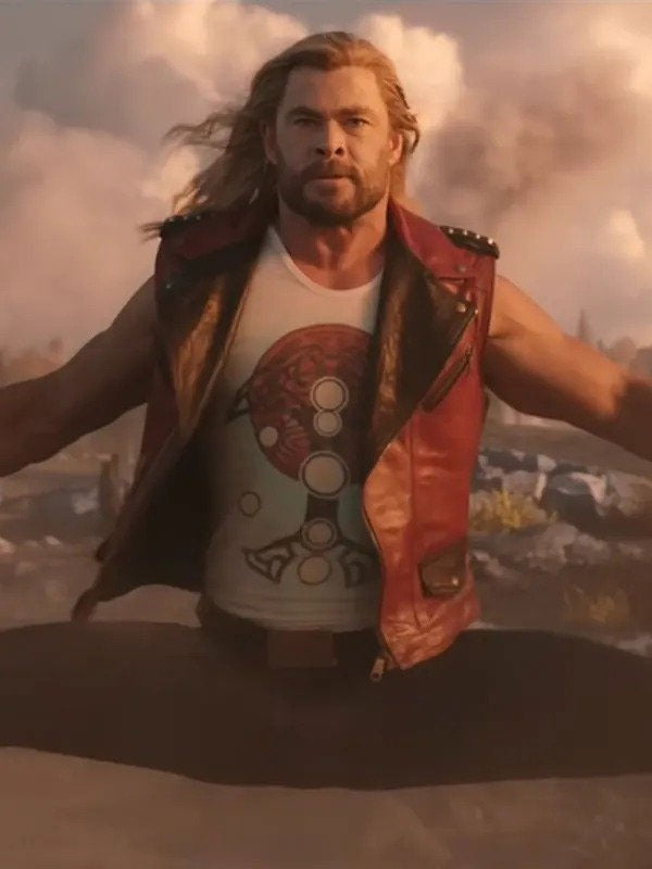 Americans Fashion Thor Love and Thunder Chris Hemsworth Red Vest