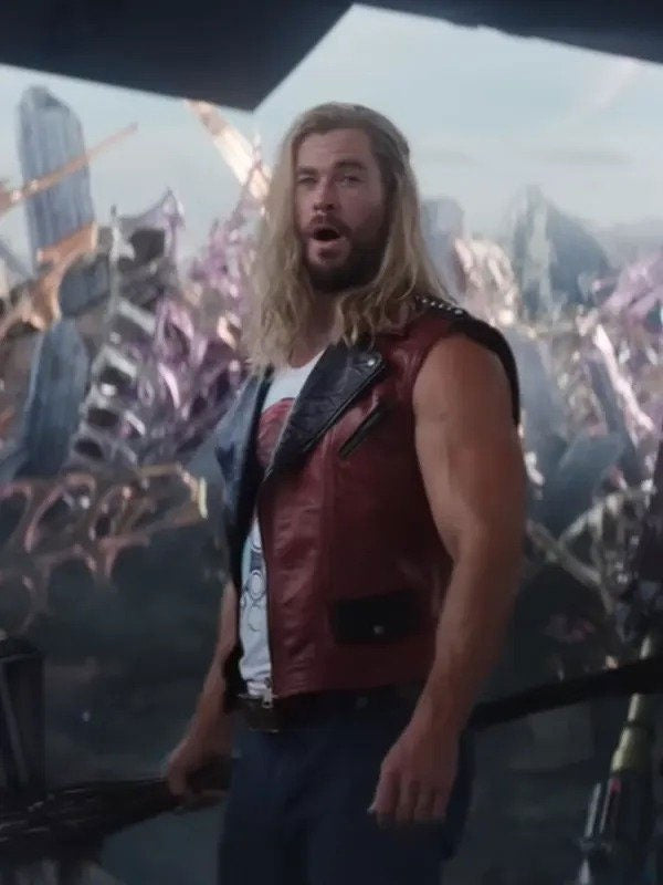 Americans Fashion Thor Love and Thunder Chris Hemsworth Red Vest