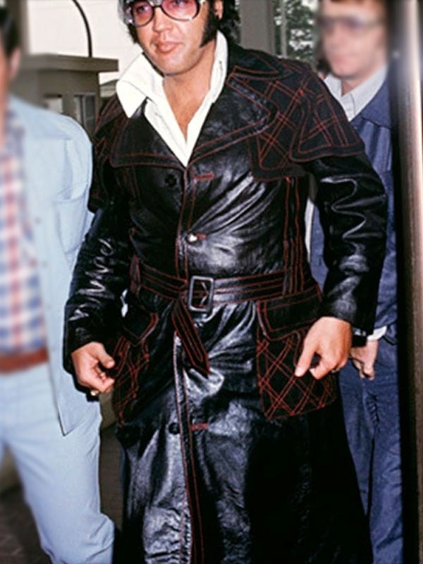 Americans Fashion Elvis Presley Black Long Coat