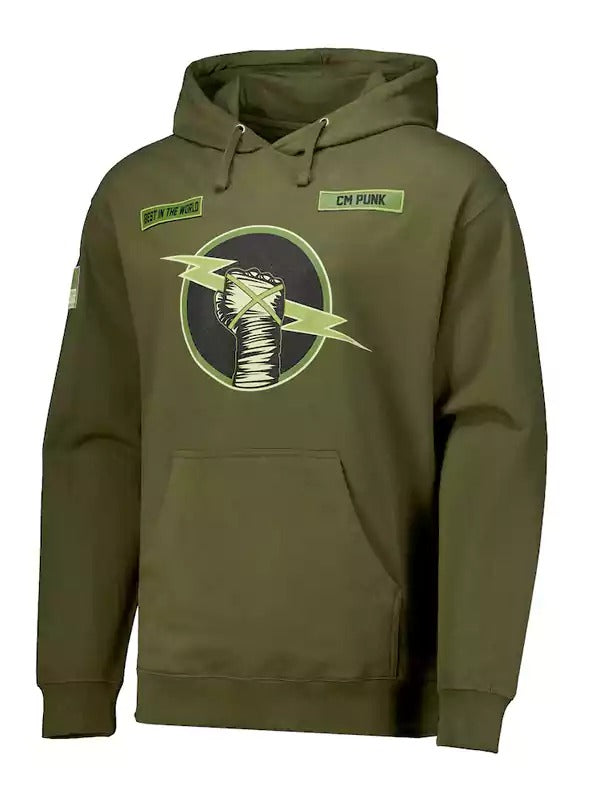 Americans Fashion CM Punk Green Hoodie