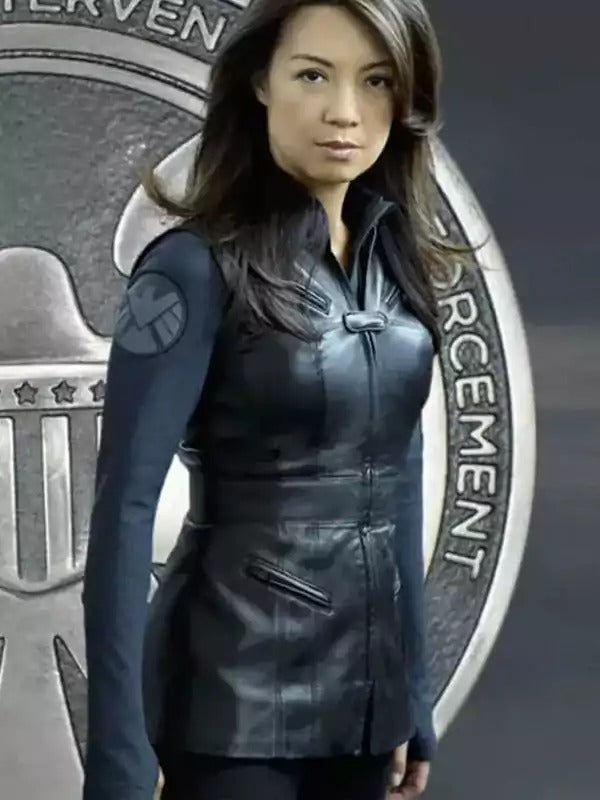 Americans Fashion Agents of Shield Ming-Na Wen Black Vest