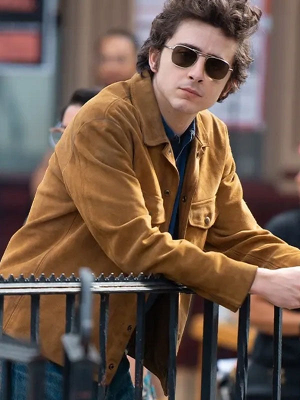 Americans Fashion A Complete Unknown Timothee Chalamet Brown Jacket