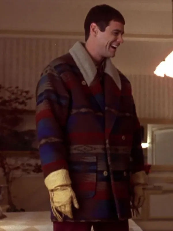 Americans Fashion Dumb And Dumber Lloyd Christmas Brown Coat