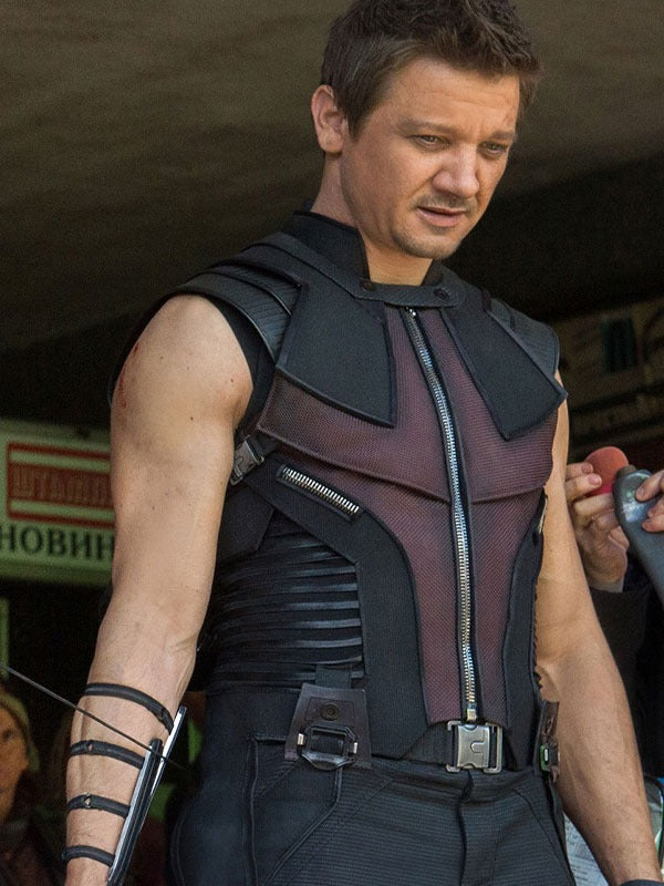 Americans Fashion Hawkeye Jeremy Renner Black Vest
