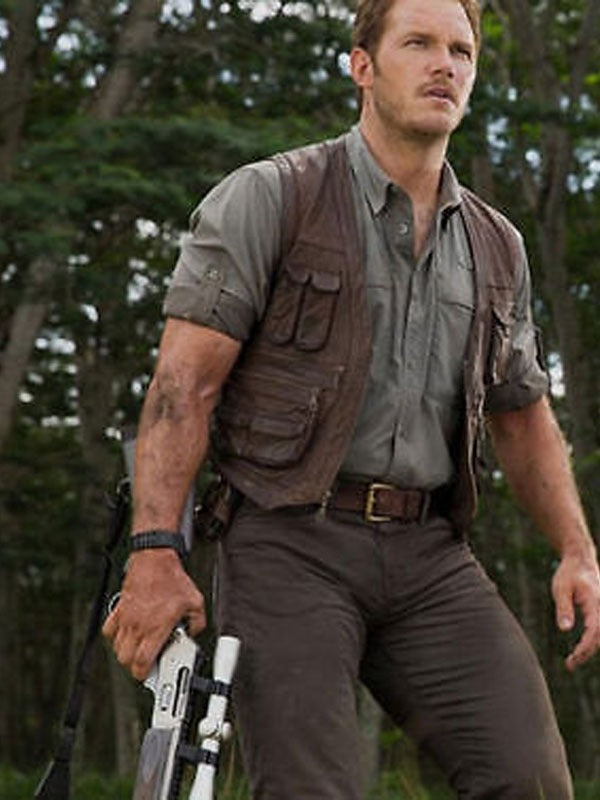 Americans Fashion Jurassic World Chris Pratt Dark Brown Vest