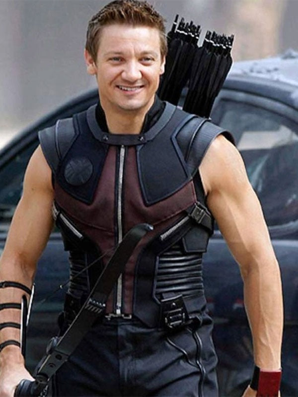 Americans Fashion Hawkeye Jeremy Renner Black Vest