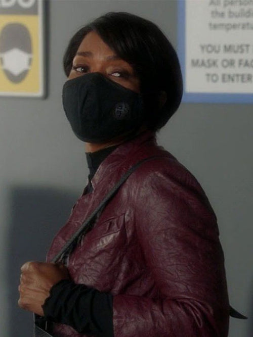 Americans Fashion 9-1-1 2001 Angela Bassett Brown Jacket