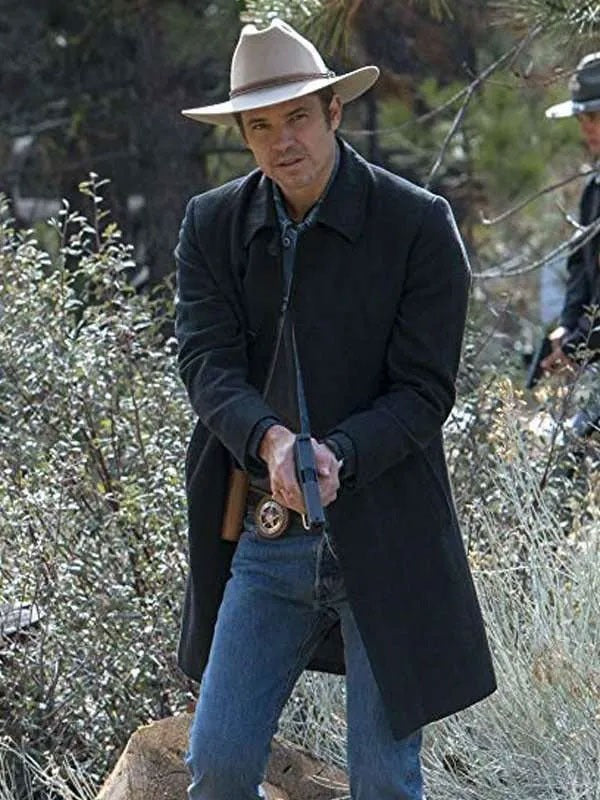 Americans Fashion Justified Timothy Olyphant Black Coat