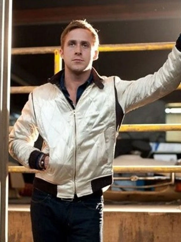 Americans Fashion Ryan Gosling Drive White Jacket