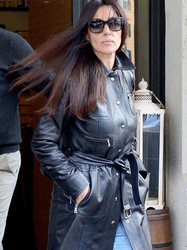 Americans Fashion Monica Bellucci Black Coat