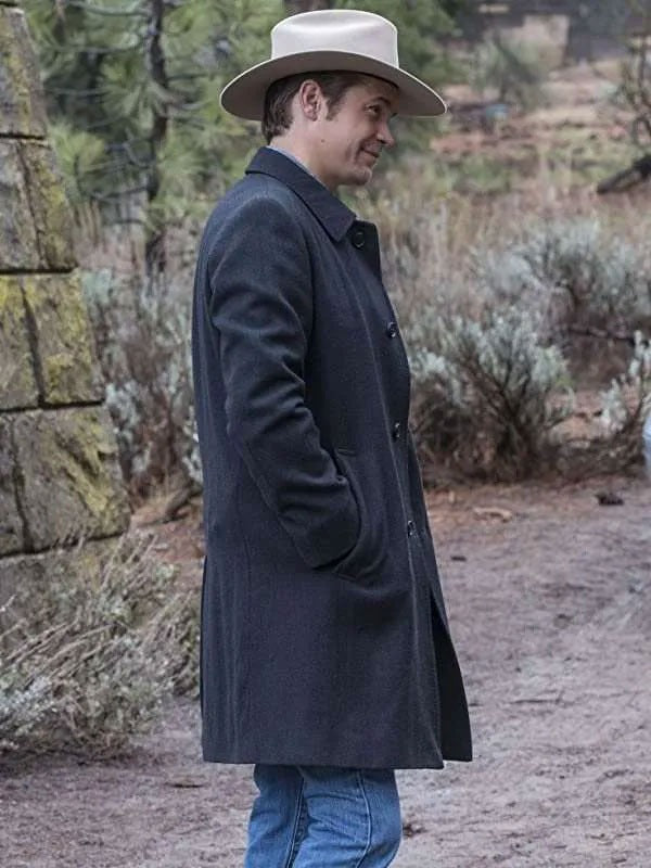 Americans Fashion Justified Timothy Olyphant Black Coat