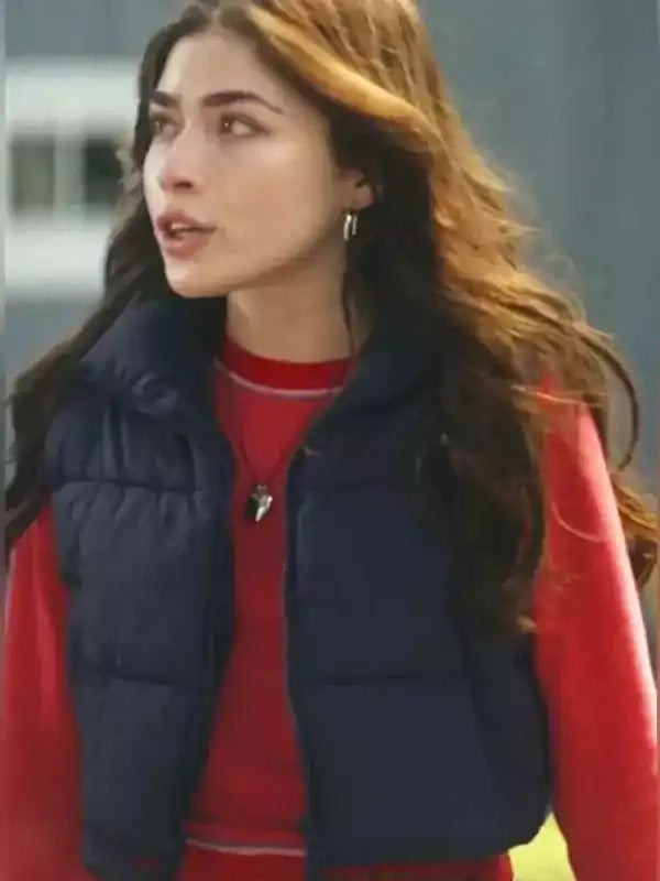 Americans Fashion Motorheads Melissa Collazo Blue Puffer Vest