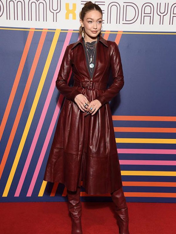 Americans Fashion Gigi Hadid Brown Long Coat