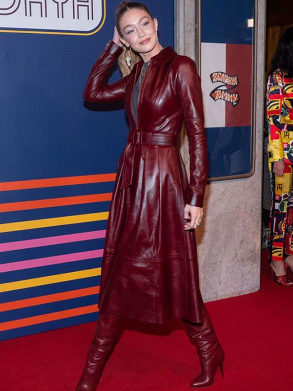 Americans Fashion Gigi Hadid Brown Long Coat