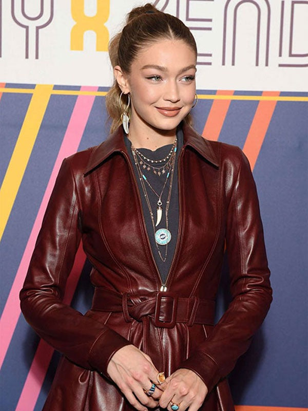 Americans Fashion Gigi Hadid Brown Long Coat