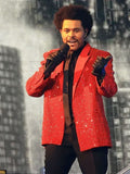 Americans Fashion Super Bowl Halftime The Weeknd Red Coat