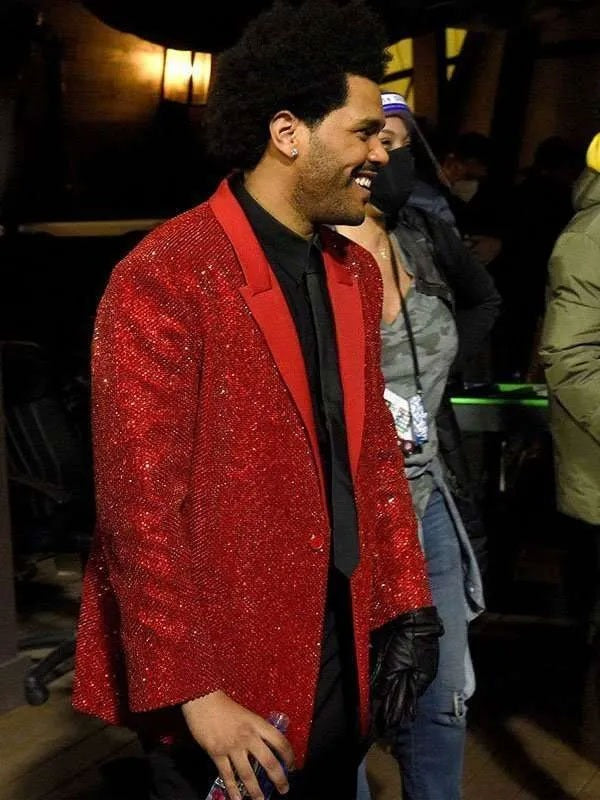 Americans Fashion Super Bowl Halftime The Weeknd Red Coat