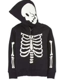 Americans Fashion Halloween Black Skeleton Hoodie