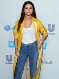 Americans Fashion Selena Gomez Yellow Coat