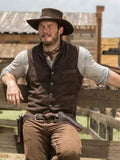Americans Fashion The Magnificent Seven Chris Pratt Brown Vest
